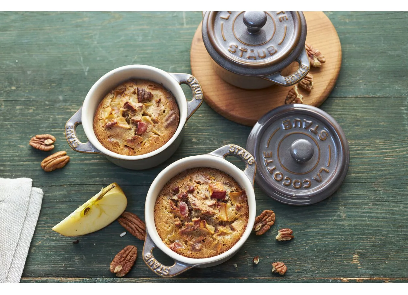 Zwilling Mini Cocotte Set 4-tlg. rund, Keramik, antik-grau, Ansicht 3