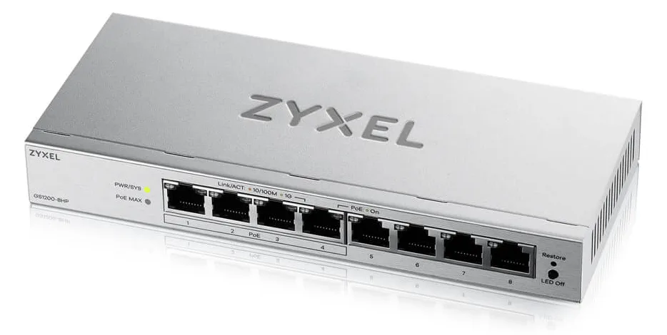 ZyXEL GS1200-8HP v3 PoE+ - Switch - Switch - 1 Gbps, Ansicht 2