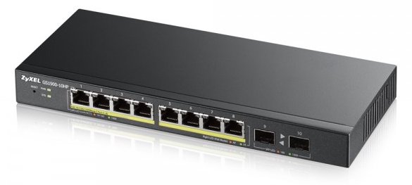ZyXEL GS1900-8HP - Switch - Smart - 8 x 10/100/1000 (PoE+) von LumaTech