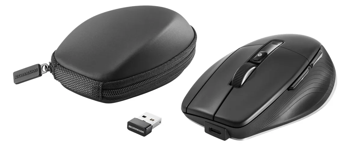 3Dconnexion CadMouse Pro Wireless - Maus - ergonomisch - 7 Tasten - kabellos - Bluetooth, 2.4 GHz - kabelloser Empfänger, Ansicht 5