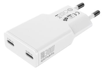 4smarts Netzladegerät PDPlug Slim Dual GaN 2C weiß - 30.000 W von LumaTech