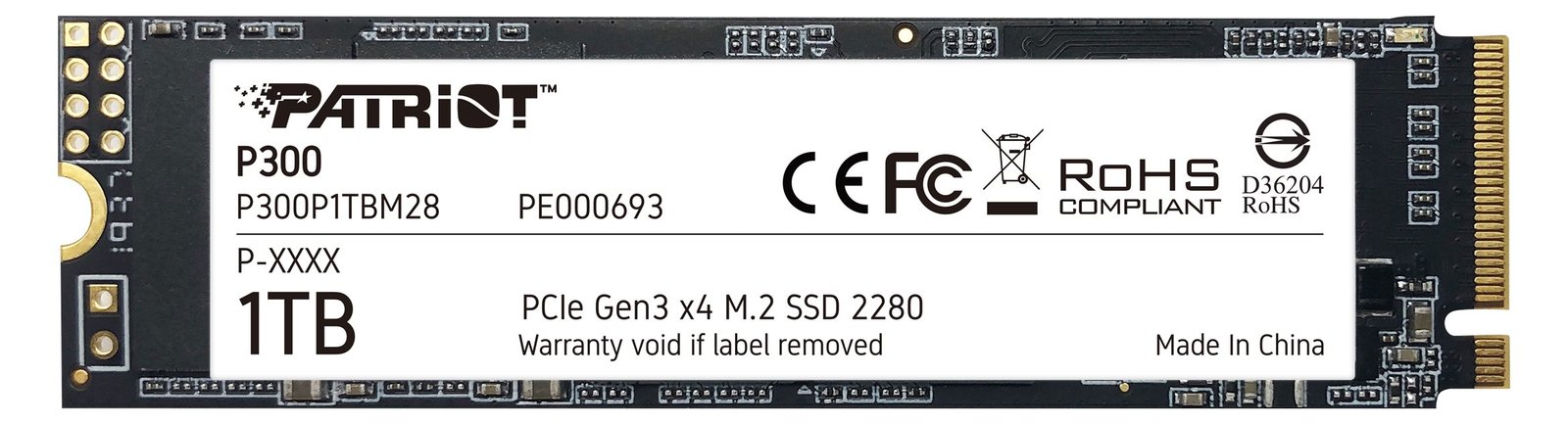 PATRIOT P300 - SSD - 1 TB - intern - M.2 2280 - PCIe 3.0 x4 (NVMe)