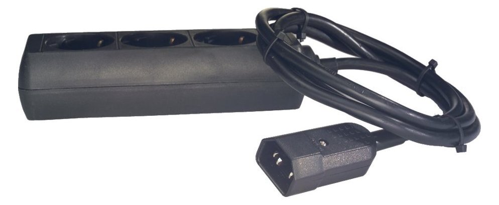 ONLINE USV Steckdosenleiste - Eingabe, Eingang IEC 60320 C14 - Ausgangsanschlüsse: 3 (CEE 7/7)
