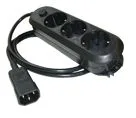 ONLINE USV Steckdosenleiste - Eingabe, Eingang IEC 60320 C14 - Ausgangsanschlüsse: 3 (CEE 7/7), Ansicht 2