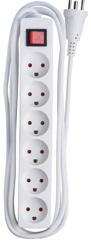 MicroConnect MC-GRU0630DK - 3 m - Drinnen - Typ K - Typ K - Weiß - 6 AC-Ausgänge, Ansicht 2