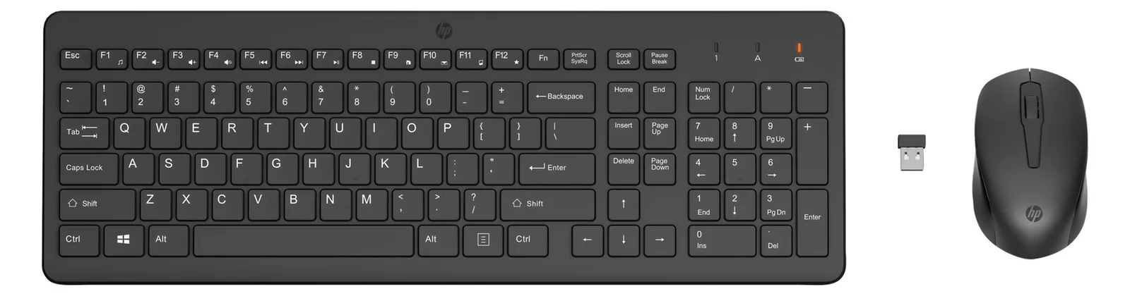 HP 330 - Tastatur-und-Maus-Set - kabellos - 2.4 GHz - TL: Italienisch, QWERTY, Ansicht 4