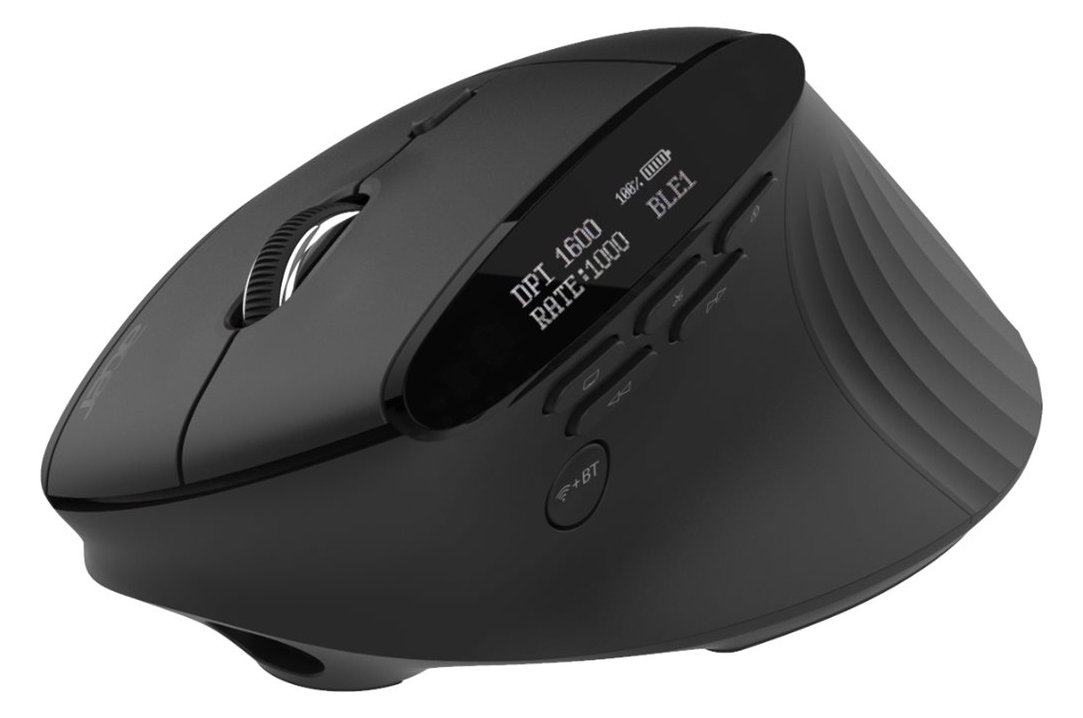Acer Smart Fit - Maus - vertikal - ergonomisch - Laser - 10 Tasten - kabellos - 2.4 GHz, Bluetooth 5.0 von LumaTech