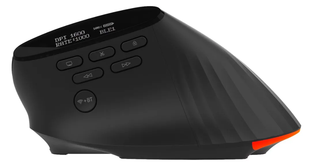 Acer Smart Fit - Maus - vertikal - ergonomisch - Laser - 10 Tasten - kabellos - 2.4 GHz, Bluetooth 5.0, Ansicht 5