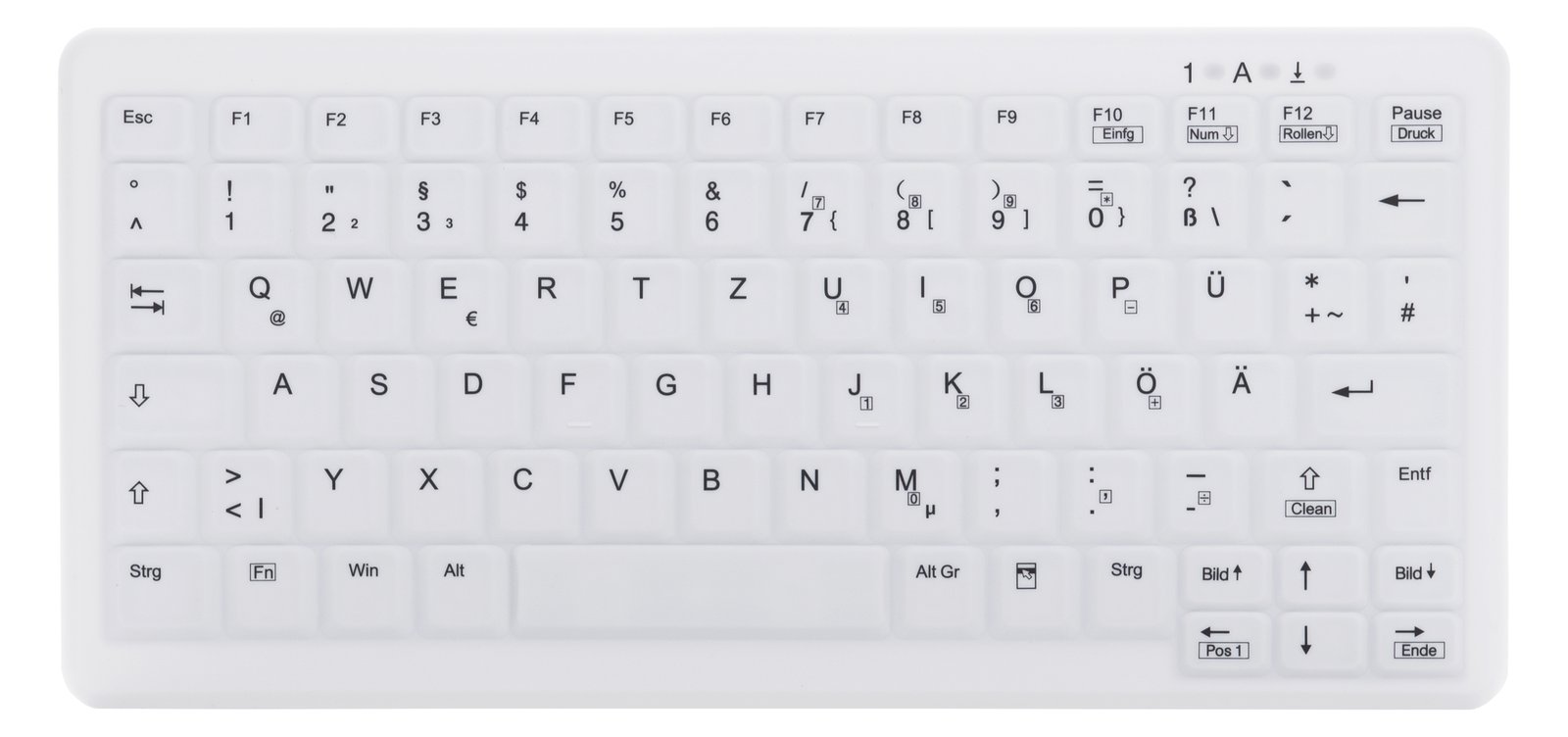 Active Key AK-C4110 - Volle Größe (100%) - Kabellos - RF Wireless - Membran Key Switch - Weiß - TL: Deutsch, QWERTZ