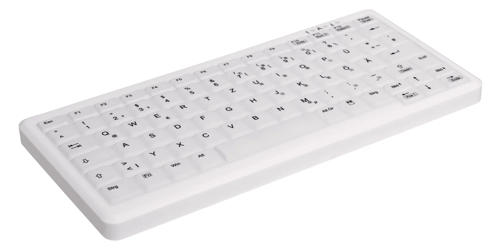 Active Key AK-C4110 - Volle Größe (100%) - Kabellos - RF Wireless - Membran Key Switch - Weiß - TL: Deutsch, QWERTZ, Ansicht 2