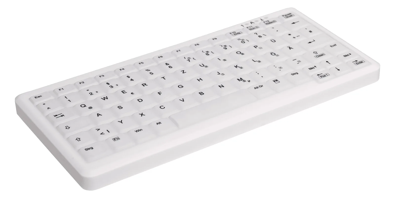 Active Key AK-C4110 - Volle Größe (100%) - Kabellos - RF Wireless - Membran Key Switch - Weiß - TL: Deutsch, QWERTZ, Ansicht 3