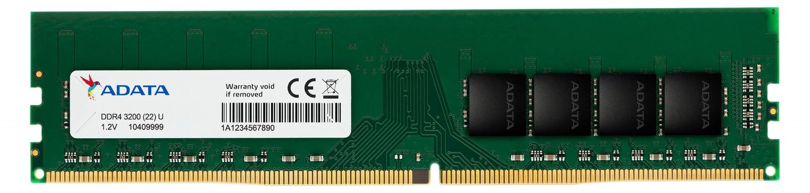 ADATA AD4U320032G22-SGN - 32 GB - 1 x 32 GB - DDR4 - 3200 MHz - 288-pin DIMM
