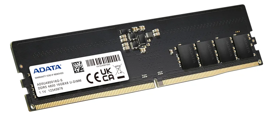 ADATA DDR5 - Modul - 16 GB - DIMM 288-PIN - 4800 MT/s / PC5-38400, Ansicht 4