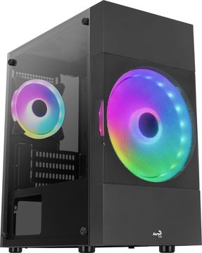 AEROCOOL ADVANCED TECHNOLOGIES AeroCool Atomic Lite - MT - micro ATX - Seitenteil mit Fenster (gehärtetes Glas) von LumaTech