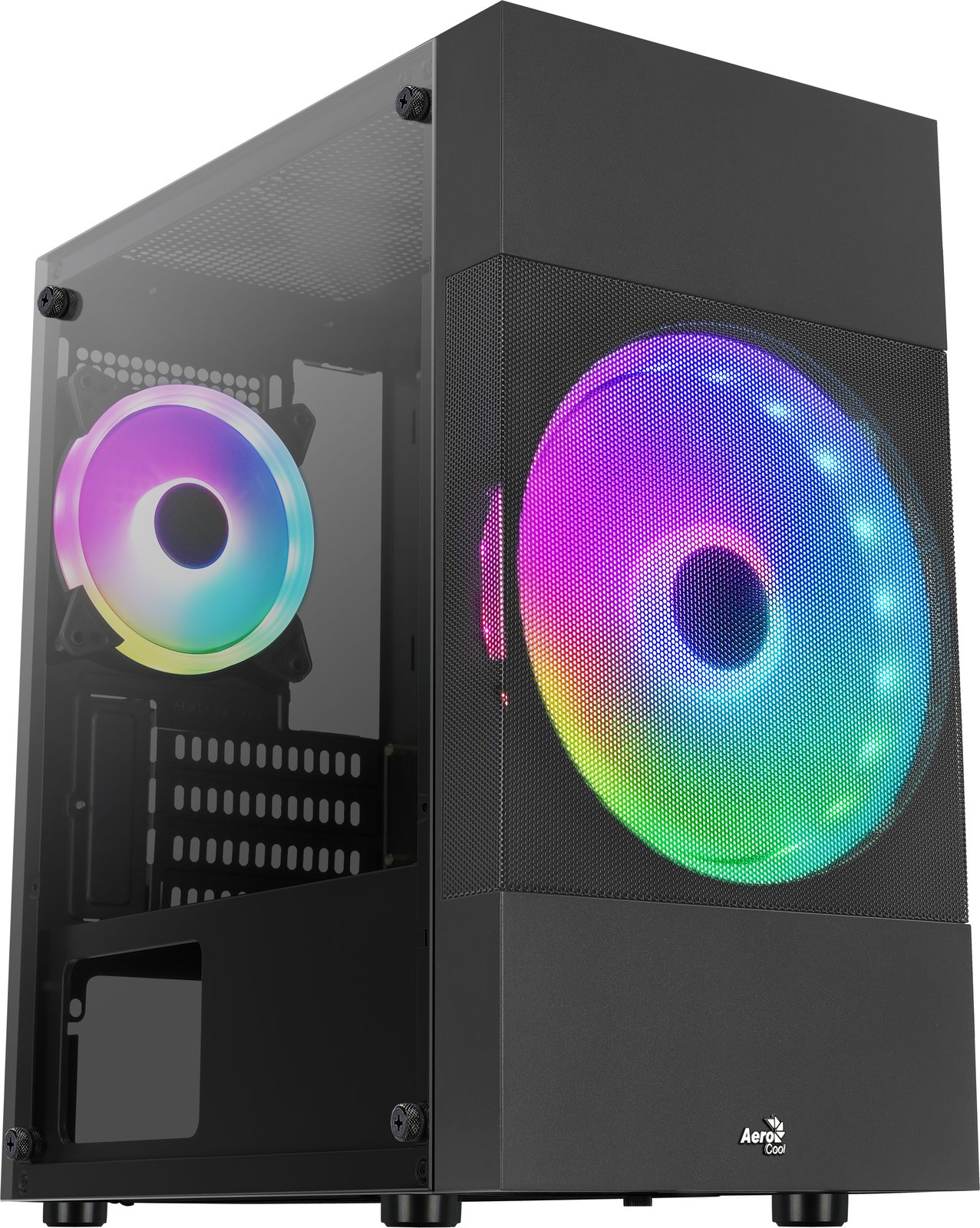 AEROCOOL ADVANCED TECHNOLOGIES AeroCool Atomic Lite - MT - micro ATX - Seitenteil mit Fenster (gehärtetes Glas) von LumaTech
