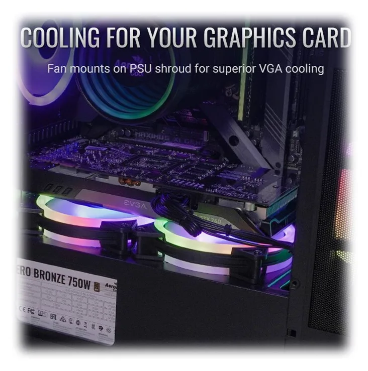 AEROCOOL ADVANCED TECHNOLOGIES AeroCool Atomic Lite - MT - micro ATX - Seitenteil mit Fenster (gehärtetes Glas), Ansicht 2