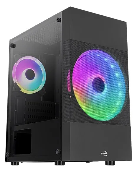 AEROCOOL ADVANCED TECHNOLOGIES AeroCool Atomic Lite - MT - micro ATX - Seitenteil mit Fenster (gehärtetes Glas), Ansicht 3