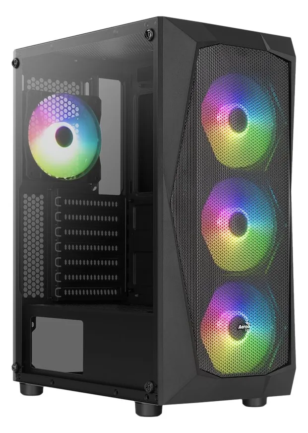AEROCOOL ADVANCED TECHNOLOGIES AeroCool Falcon ARGB - Mid tower - ATX - Seitenteil mit Fenster (gehärtetes Glas), Ansicht 4