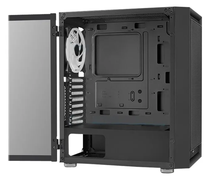 AEROCOOL ADVANCED TECHNOLOGIES AeroCool Graphite - MDT - ATX - Seitenteil mit Fenster (gehärtetes Glas), Ansicht 2