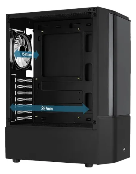 AEROCOOL ADVANCED TECHNOLOGIES AeroCool Quantum - Mid tower - ATX - Seitenteil mit Fenster (gehärtetes Glas), Ansicht 3