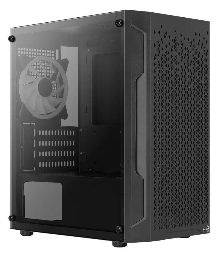 AEROCOOL ADVANCED TECHNOLOGIES AeroCool Trinity Mini-G-BK-V2 - MT - micro ATX - Seitenteil mit Fenster (gehärtetes Glas), Ansicht 3