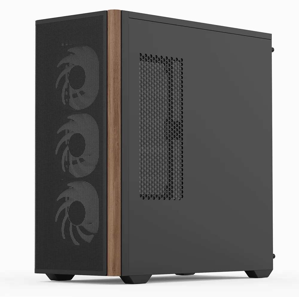 AEROCOOL ADVANCED TECHNOLOGIES Geh Midi D501A-G-WT-v2 W/Wood/ATX - ATX, Ansicht 4