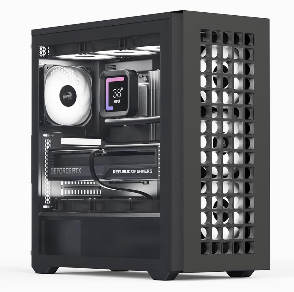 AEROCOOL ADVANCED TECHNOLOGIES Geh Midi D502A-G-BK-v1 B/Mesh/ATX von LumaTech