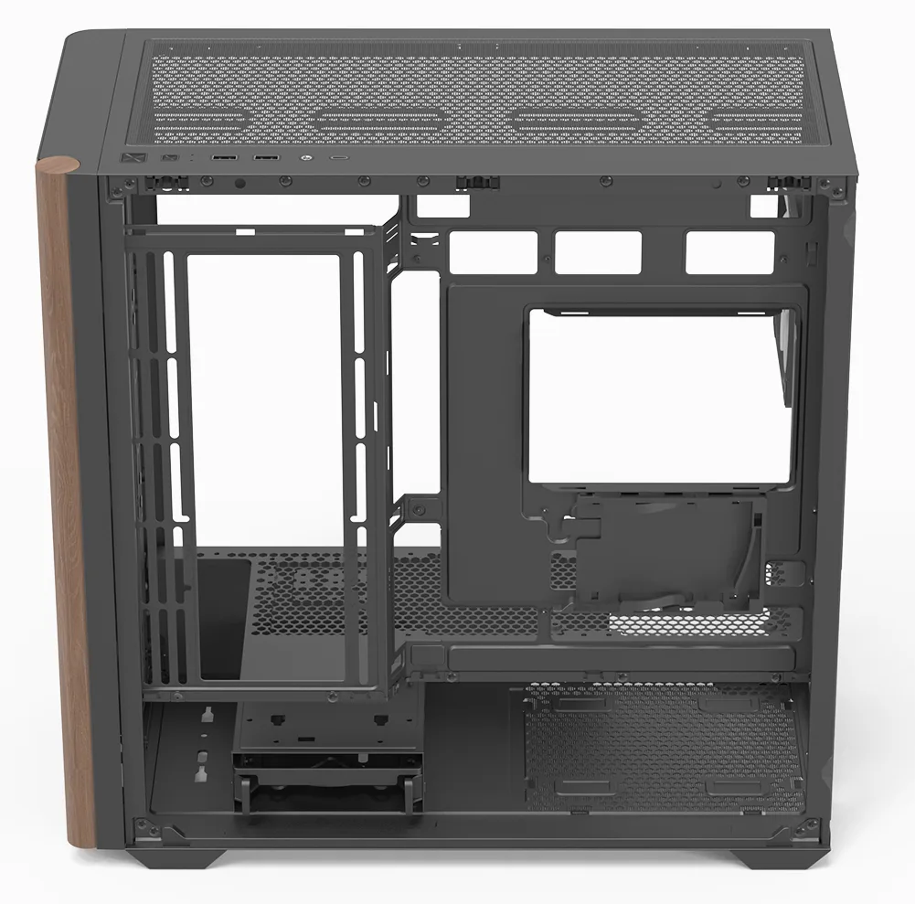 AEROCOOL ADVANCED TECHNOLOGIES Geh Mini D301A-G-BK-v2 B/Wood/Micro-ATX, Ansicht 4