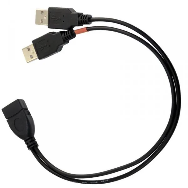 ALLNET 133298 2 x USB A USB A Schwarz USB Kabel, Ansicht 2