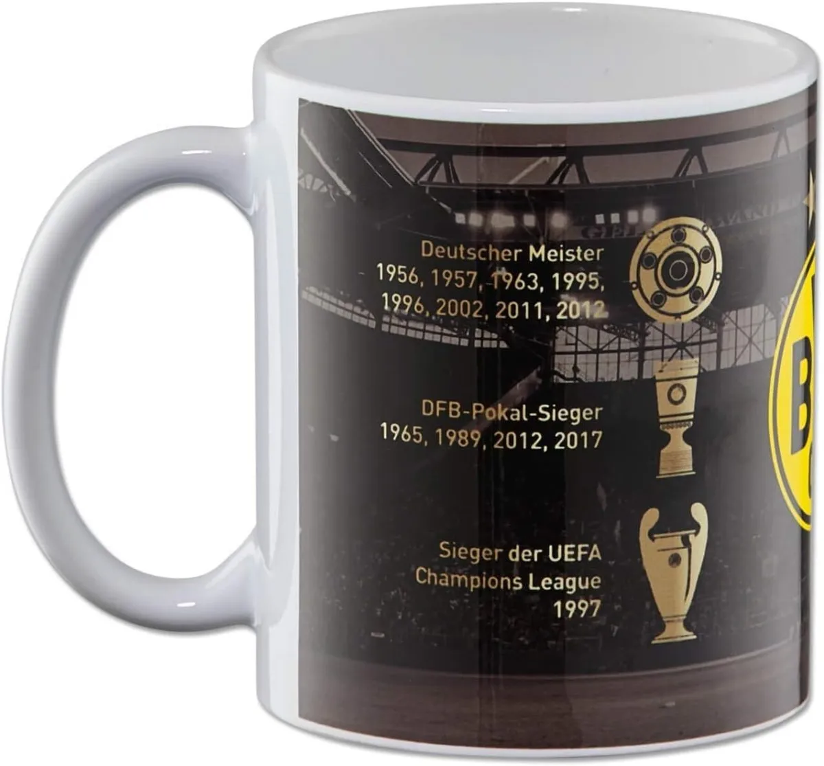 Borussia Dortmund BVB Erfolge Tasse, Keramik, Tasse, 300 ml