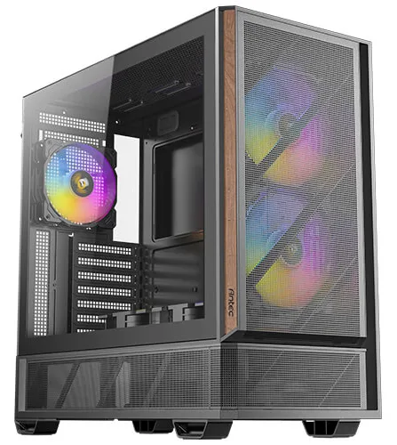 Antec Geh Mid P30 ARGB Wood ATX/M-ATX/M-ITX o.N. BK retail - Midi/Minitower - ATX, Ansicht 3