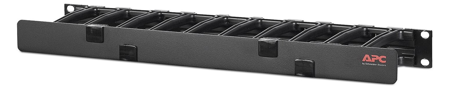 APC Horizontal Cable Manager Single-Sided with Cover - Rack - Kabelführungssatz - Schwarz - 1U - 48.3 cm (19) von LumaTech