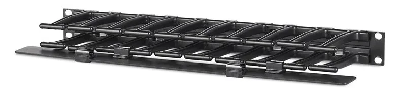 APC Horizontal Cable Manager Single-Sided with Cover - Rack - Kabelführungssatz - Schwarz - 1U - 48.3 cm (19), Ansicht 2