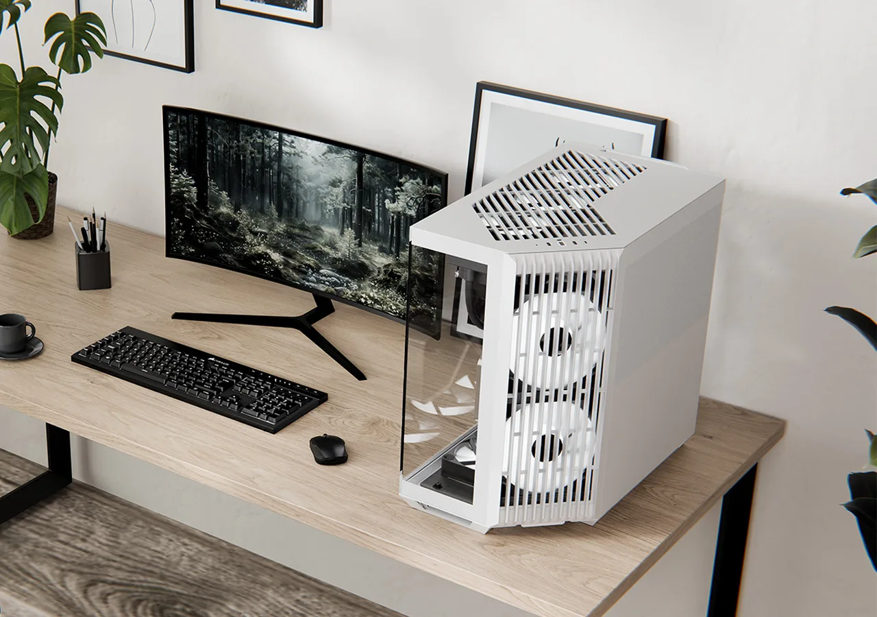 APNX Geh Midi V1-WT-V1 W/MicroATX/MiniITX - Midi/Minitower - Micro/Mini/Flex-ATX, Ansicht 2