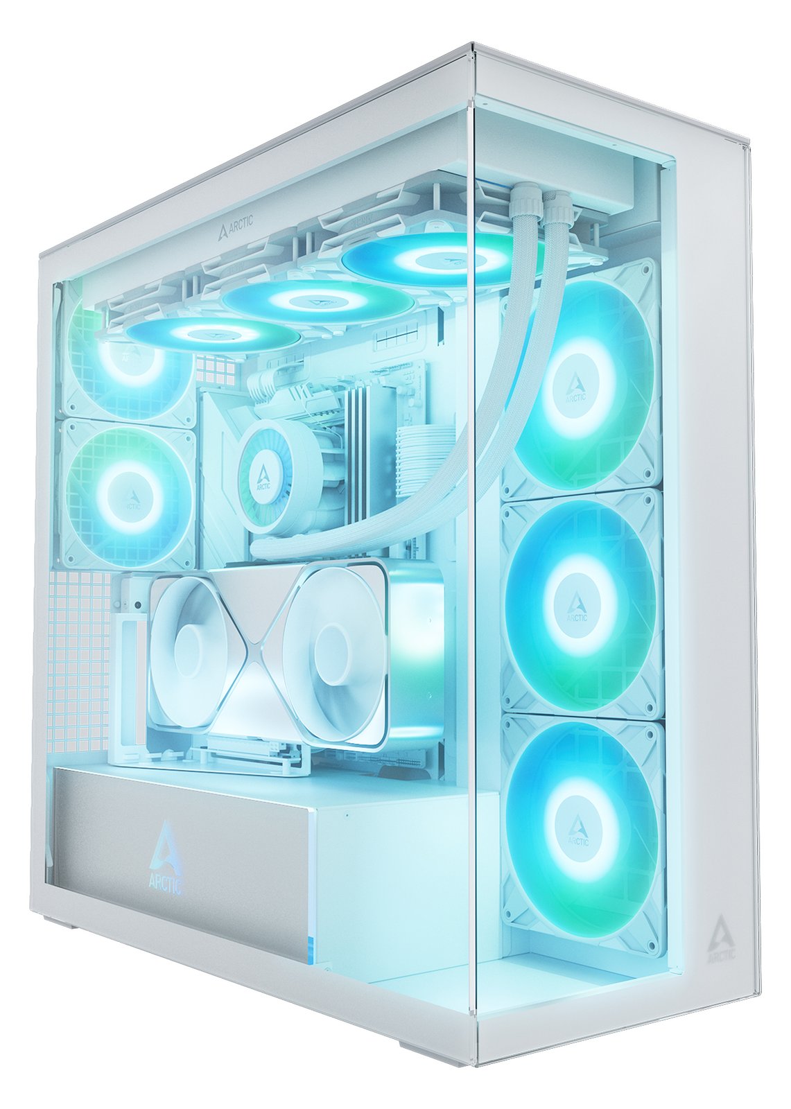 Arctic Geh Xtender White with GPU vertical mount - Midi/Minitower - ATX von LumaTech