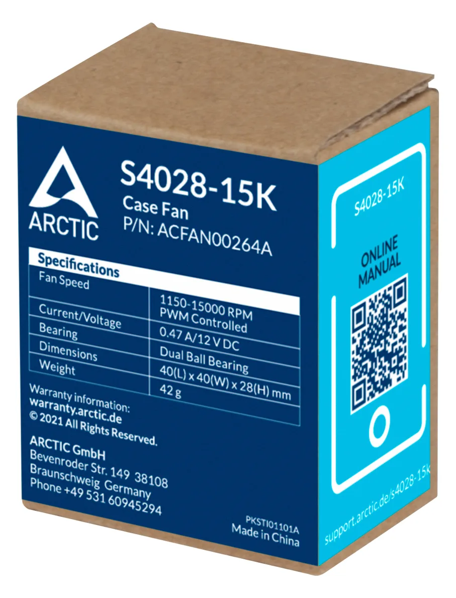 Arctic Lüfter 40x28mm DC Fan for server application 15000RPM, Ansicht 4