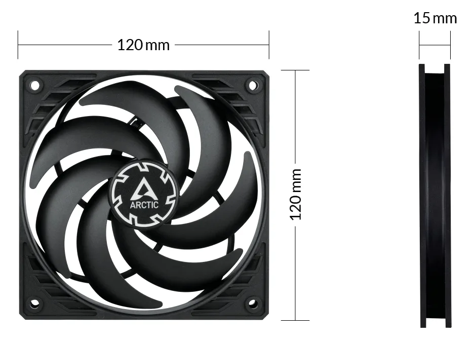 Arctic P12 Slim PWM PST - Gehäuselüfter - 120 mm, Ansicht 4