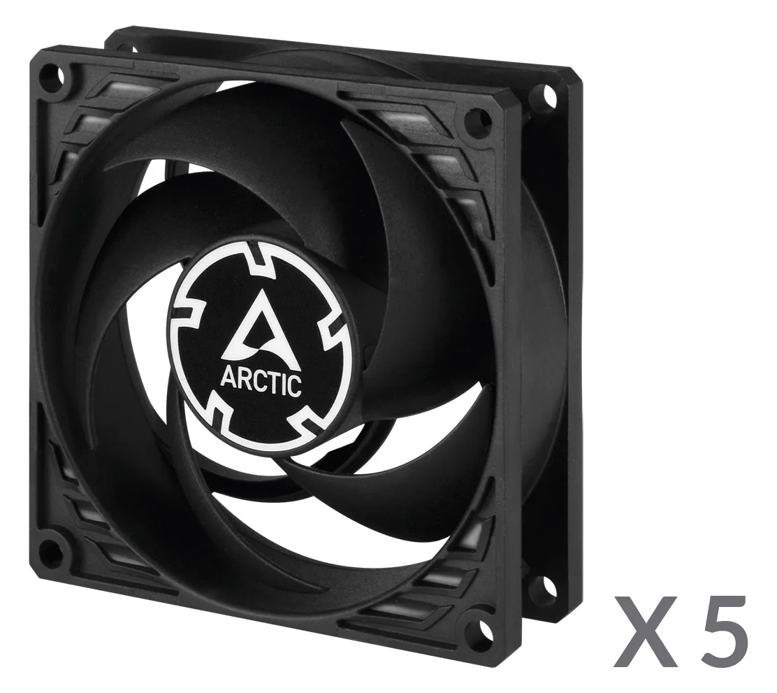Arctic P8 PWM PST Value Pack - 80 mm PWM PST Lüfter optimiert für statischen Druck - Ventilator - 8 cm - 3000 RPM, Ansicht 2