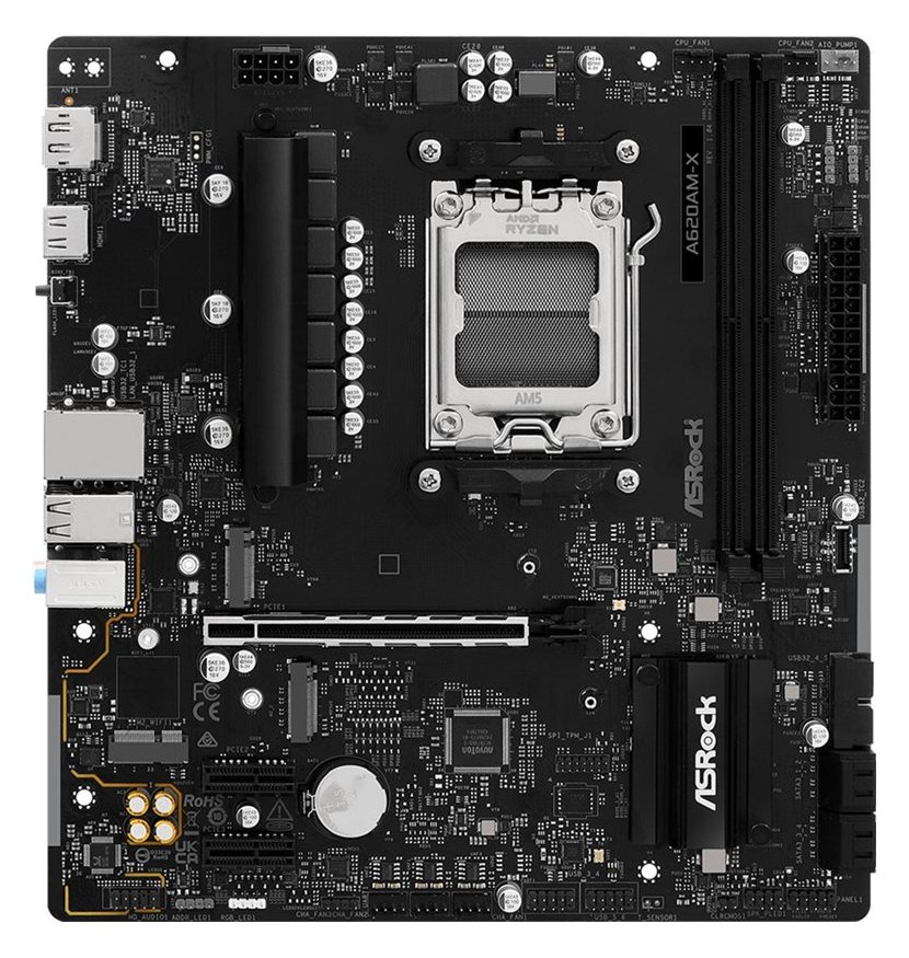 ASRock A620AM-X - Motherboard - micro ATX - Socket AM5 - AMD A620A Chipsatz - 2.5 Gigabit LAN von LumaTech