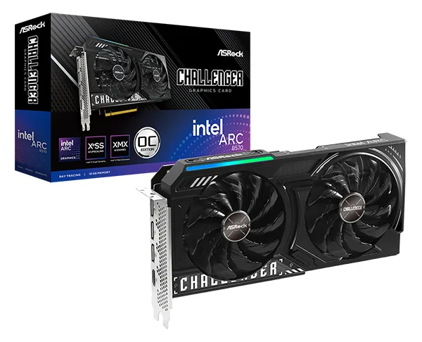 ASRock Challenger Intel Arc B570 10GB OC - Grafikkarten, Ansicht 3