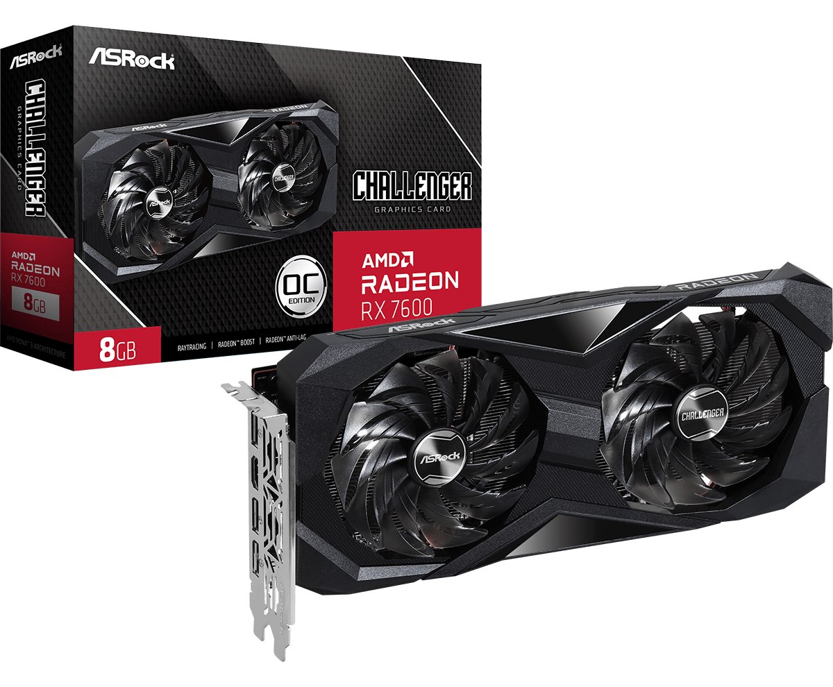 ASRock Challenger Radeon RX 7600 8GB OC - Grafikkarten