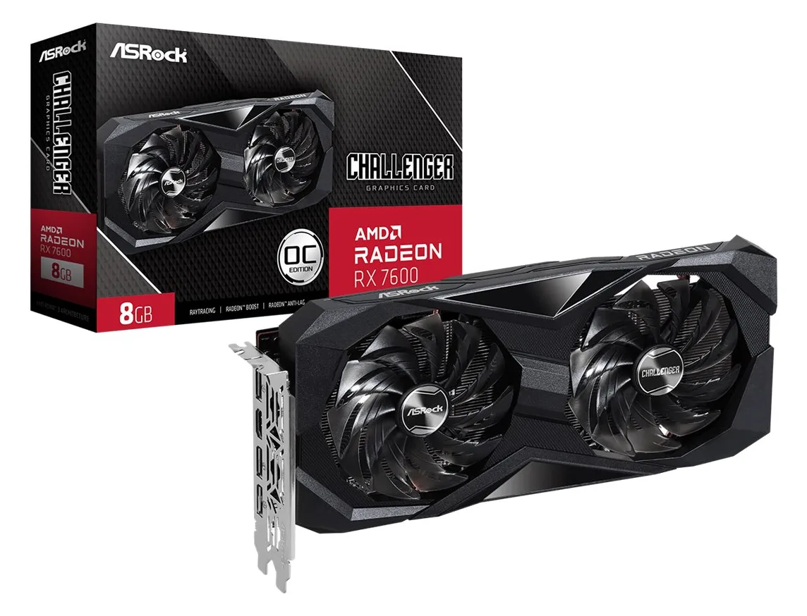ASRock Challenger Radeon RX 7600 8GB OC - Grafikkarten, Ansicht 3