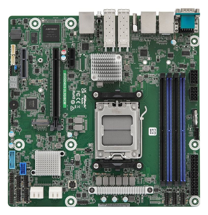 ASRock Mainboard B650D4U3-2L2Q/BCM micro-ATX Sockel AM5 Single - Mainboard - AMD Sockel AM5 (Ryzen Zen4) von LumaTech