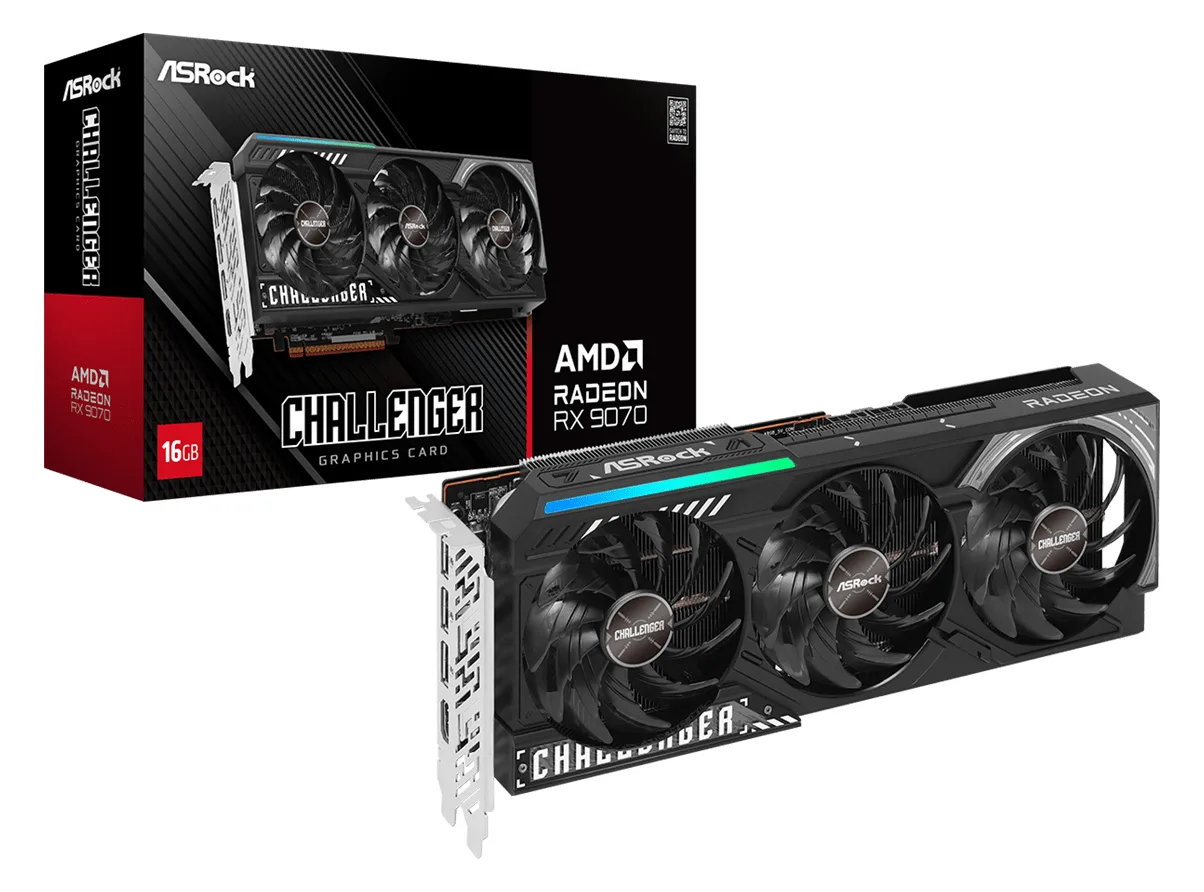 ASRock Radeon RX 9070 Challenger 16GB - Grafikkarten, Ansicht 2