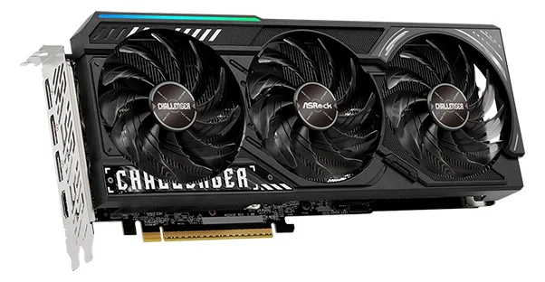 ASRock Radeon RX 9070 XT Challenger - Grafikkarte - PCI-Express, Ansicht 4