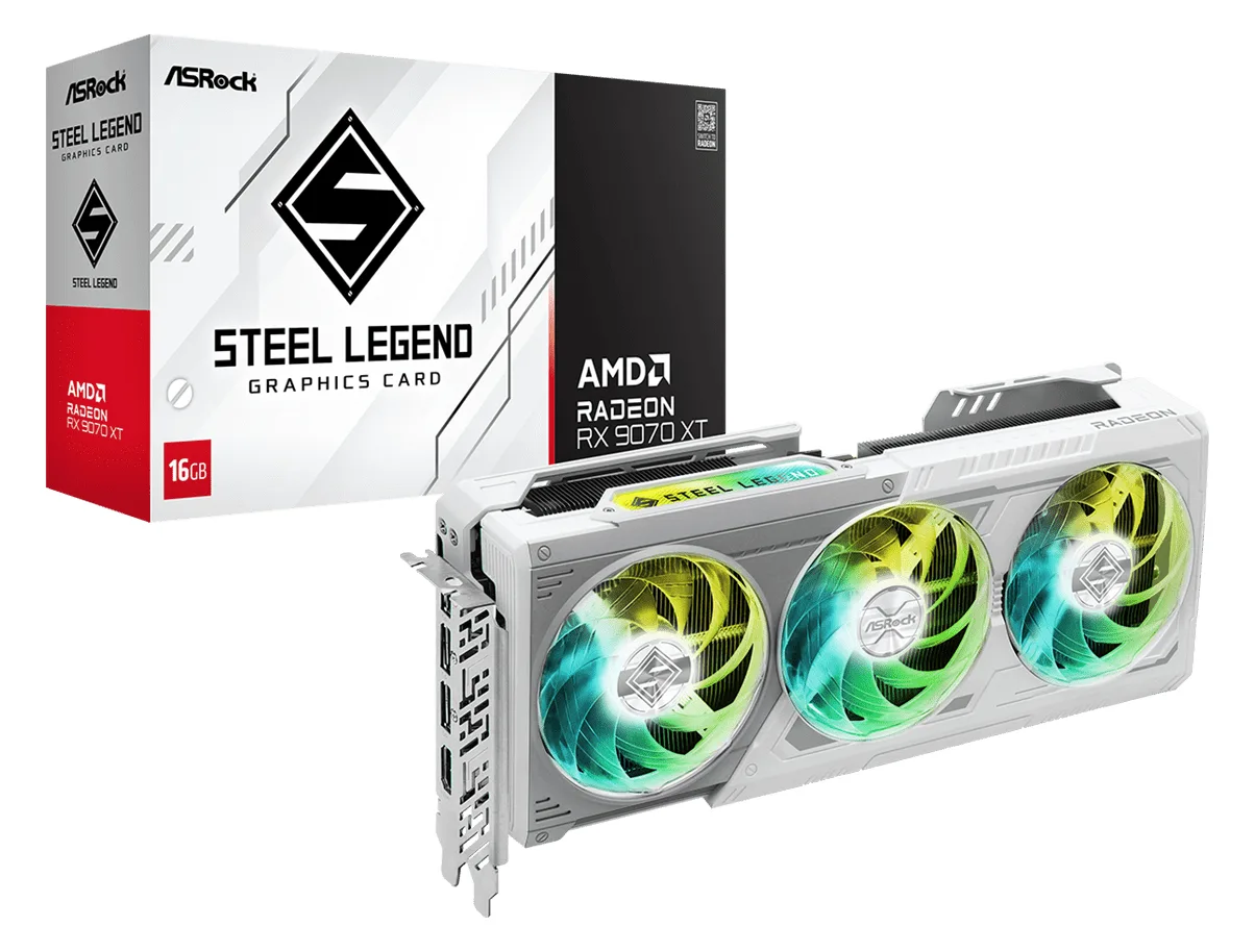 ASRock Steel Legend Radeon RX 9070 XT 16GB - Grafikkarten, Ansicht 2