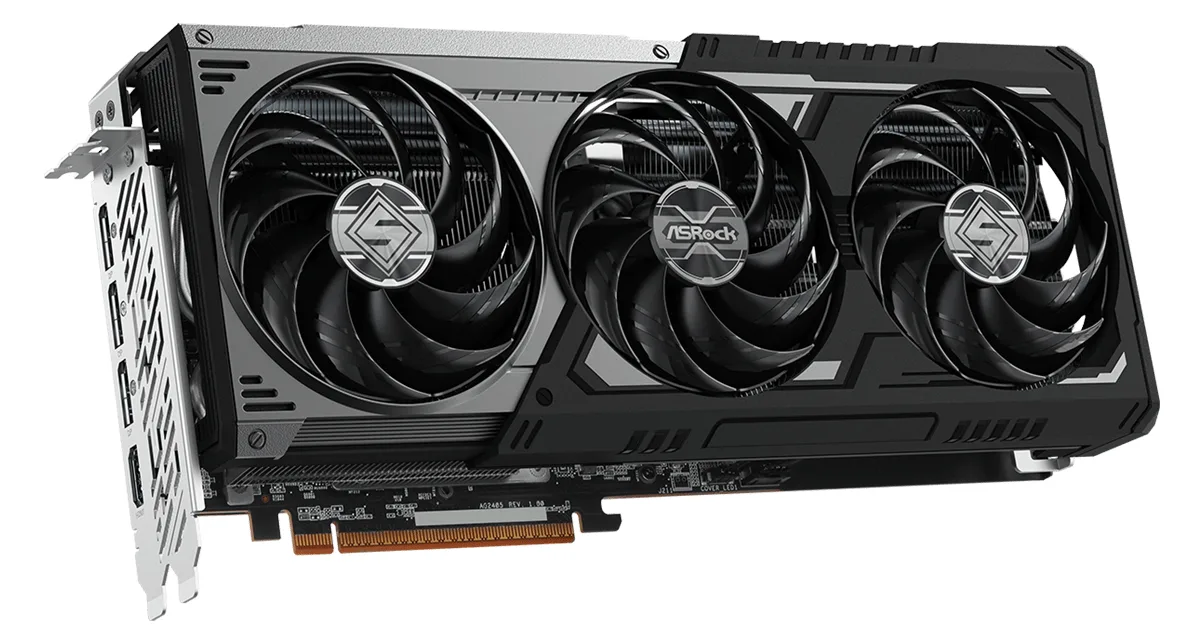 ASRock Steel Legend Radeon RX 9070 XT Dark 16GB, Ansicht 4