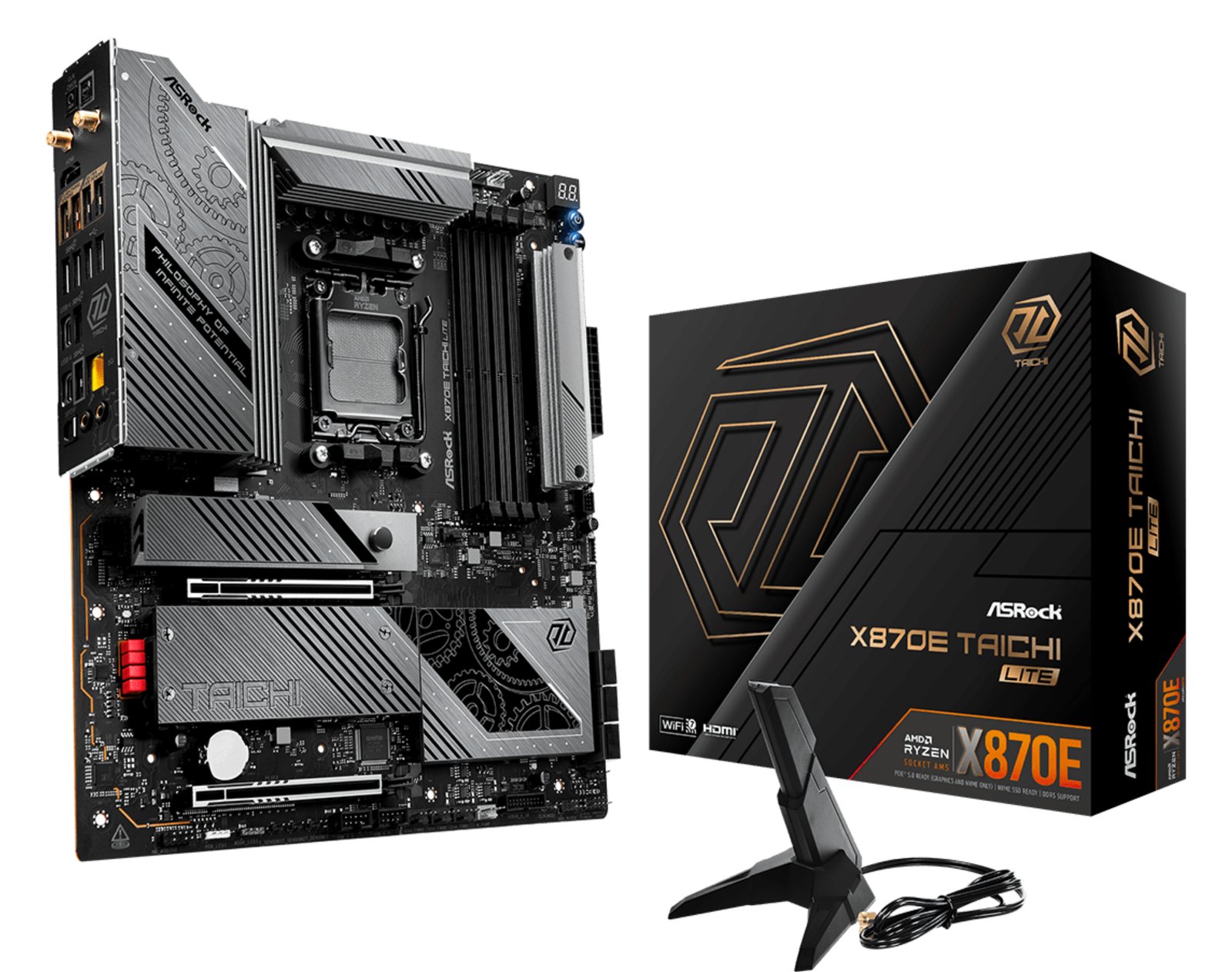 ASRock X870E Taichi Lite - Motherboard - E-ATX - Socket AM5 - AMD X870E Chipsatz - USB4, USB 3.2 Gen 1, USB 3.2 Gen 2 von LumaTech