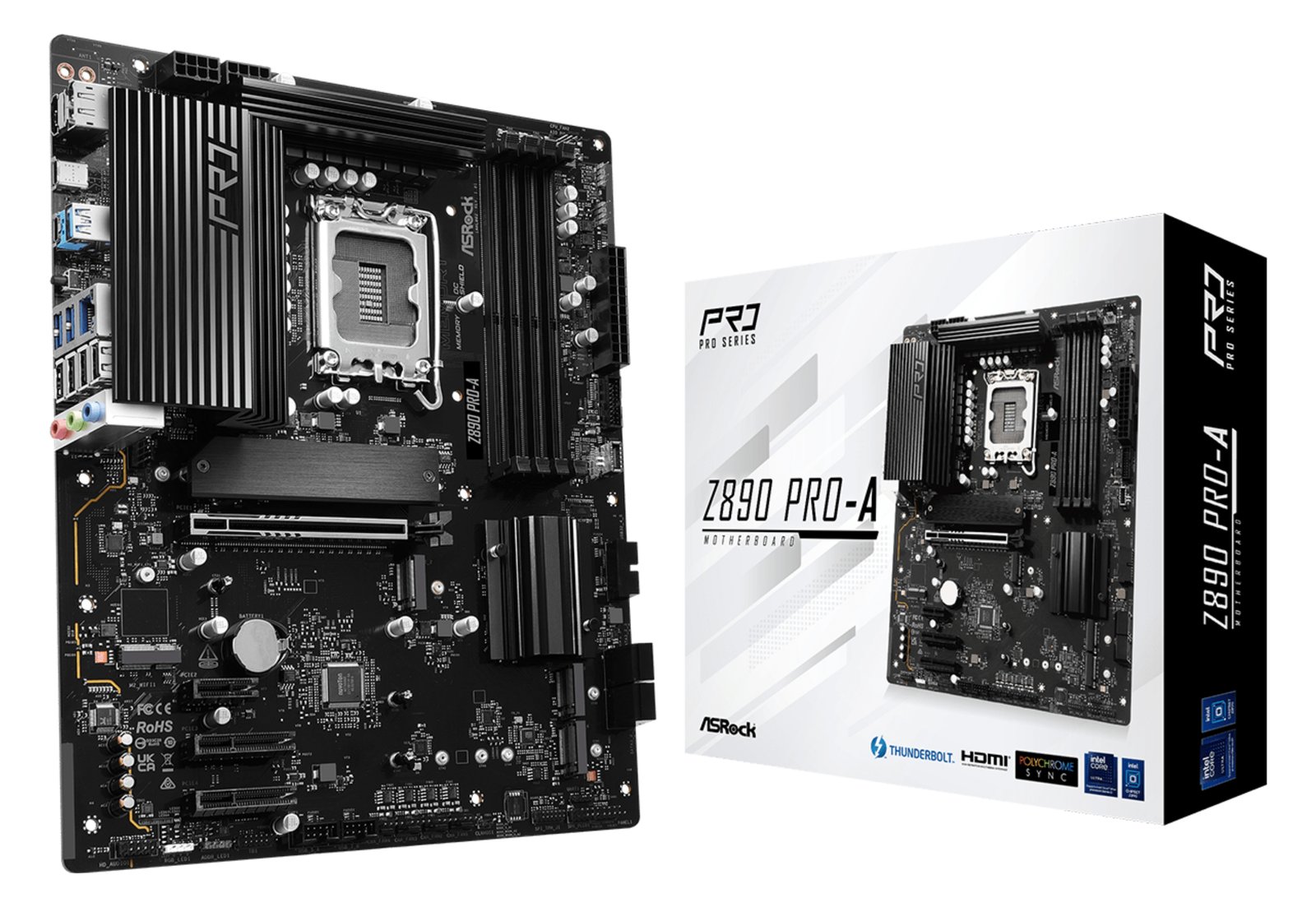 ASRock Z890 Pro-A - Motherboard - ATX - LGA1851-Sockel - Z890 Chipsatz - USB4, USB-C 3.2 Gen 2x2, USB 3.2 Gen 1 von LumaTech