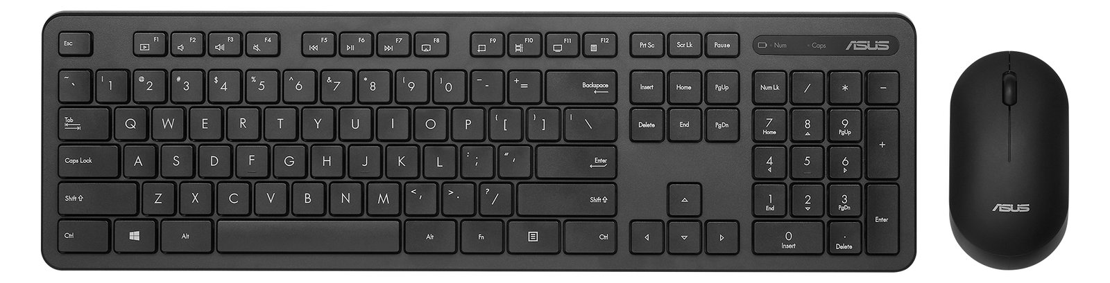 ASUS Cw100 Tastatur- und Maus Set Wireless Schwarz - Desktop - TL: Deutsch, QWERTZ